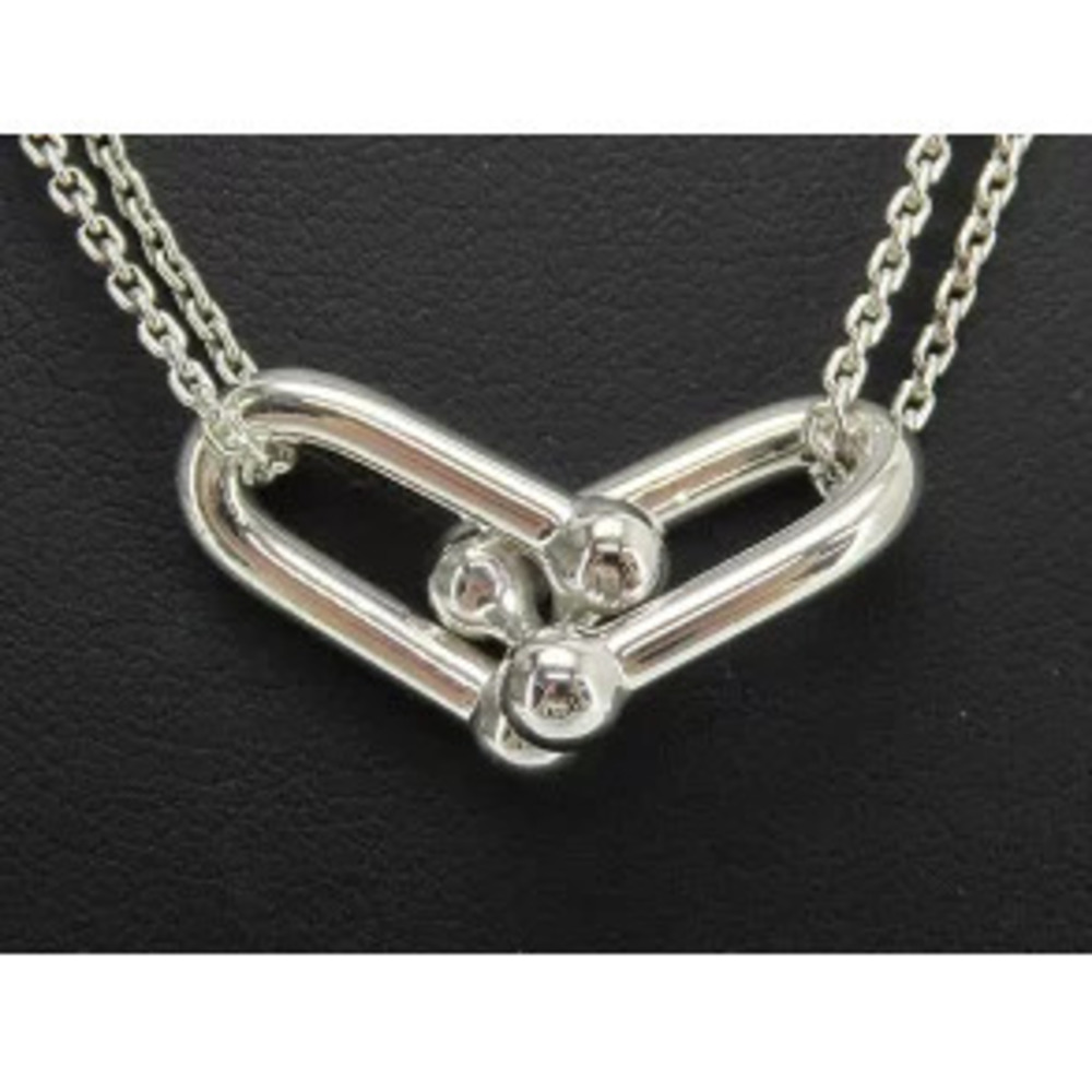 Tiffany Co Double Link Necklace Sterling Silver Pendant